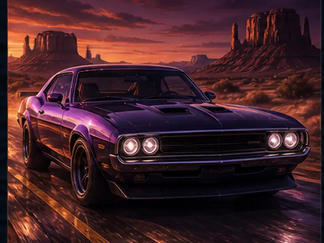 Stylized american muscle visual representing Chevrolet Corvette Stingray 427 in the Forza Horizon car list; original FH6Hub template, not an official game screenshot.