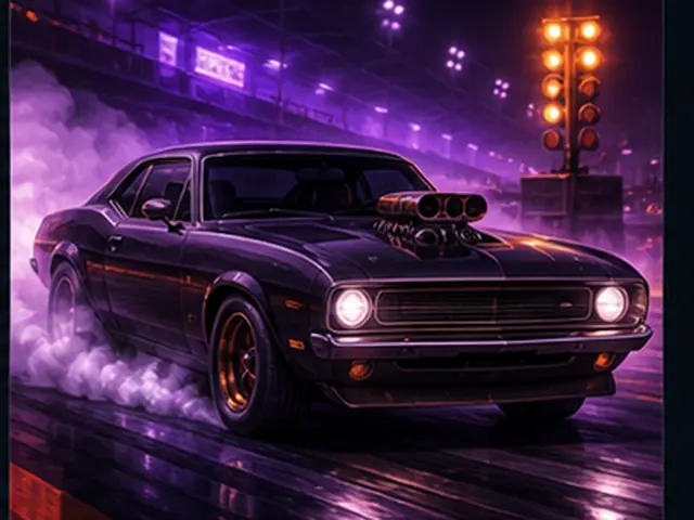Stylized american muscle visual representing Buick Regal GNX in the Forza Horizon car list; original FH6Hub template, not an official game screenshot.