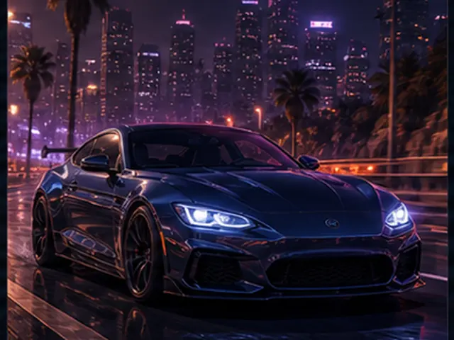 Stylized euro performance visual representing Audi R8 V10 plus in the Forza Horizon car list; original FH6Hub template, not an official game screenshot.