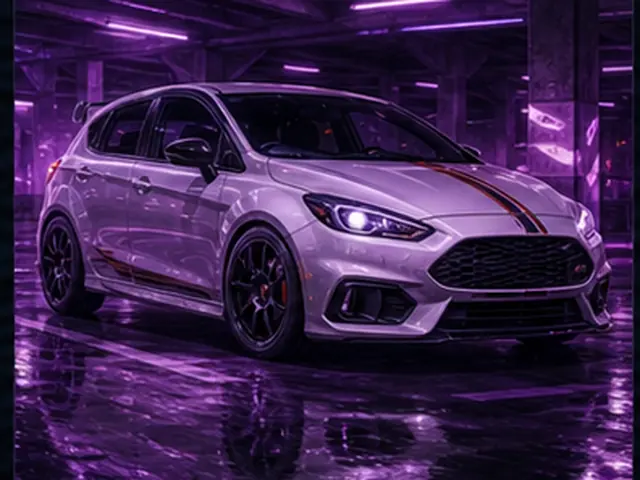 Stylized hot hatch visual representing Honda Civic Type R in the Forza Horizon car list; original FH6Hub template, not an official game screenshot.
