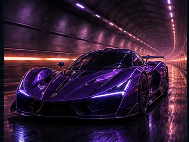 Stylized hypercar visual representing McLaren 765LT in the Forza Horizon car list; original FH6Hub template, not an official game screenshot.