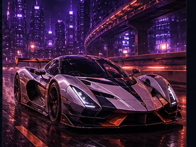Stylized hypercar visual representing Porsche 911 GT1 Strassenversion in the Forza Horizon car list; original FH6Hub template, not an official game screenshot.