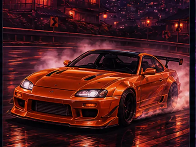 Stylized jdm drift visual representing Formula Drift #530 HSV Maloo Gen-F in the Forza Horizon car list; original FH6Hub template, not an official game screenshot.