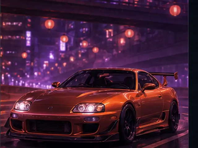 Stylized jdm sports visual representing Acura Integra Type-R in the Forza Horizon car list; original FH6Hub template, not an official game screenshot.