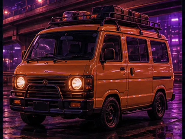 Stylized utility van visual representing Audi RS 4 Avant in the Forza Horizon car list; original FH6Hub template, not an official game screenshot.
