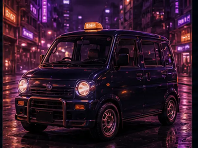 Stylized utility van visual representing Mazda Savanna RX-7 in the Forza Horizon car list; original FH6Hub template, not an official game screenshot.